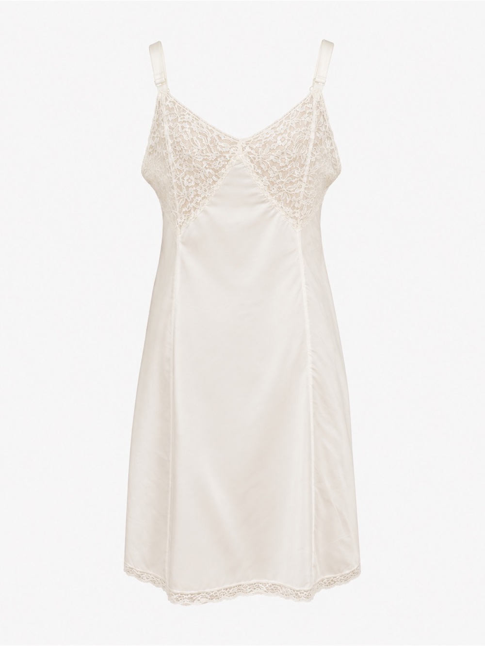 Vintage Barbizon Lace Slip Ivory Chemise Adjustable Strap 14